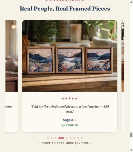 Three framed landscape pieces