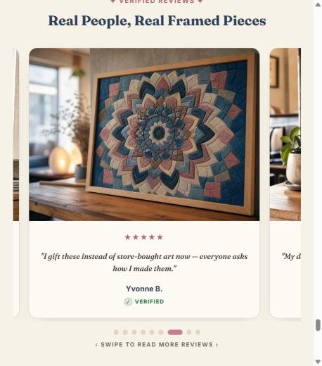 Mandala fabric artwork